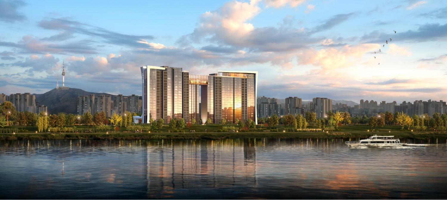 이촌 우성아파트 투시도.(사진=SK에코플랜트)