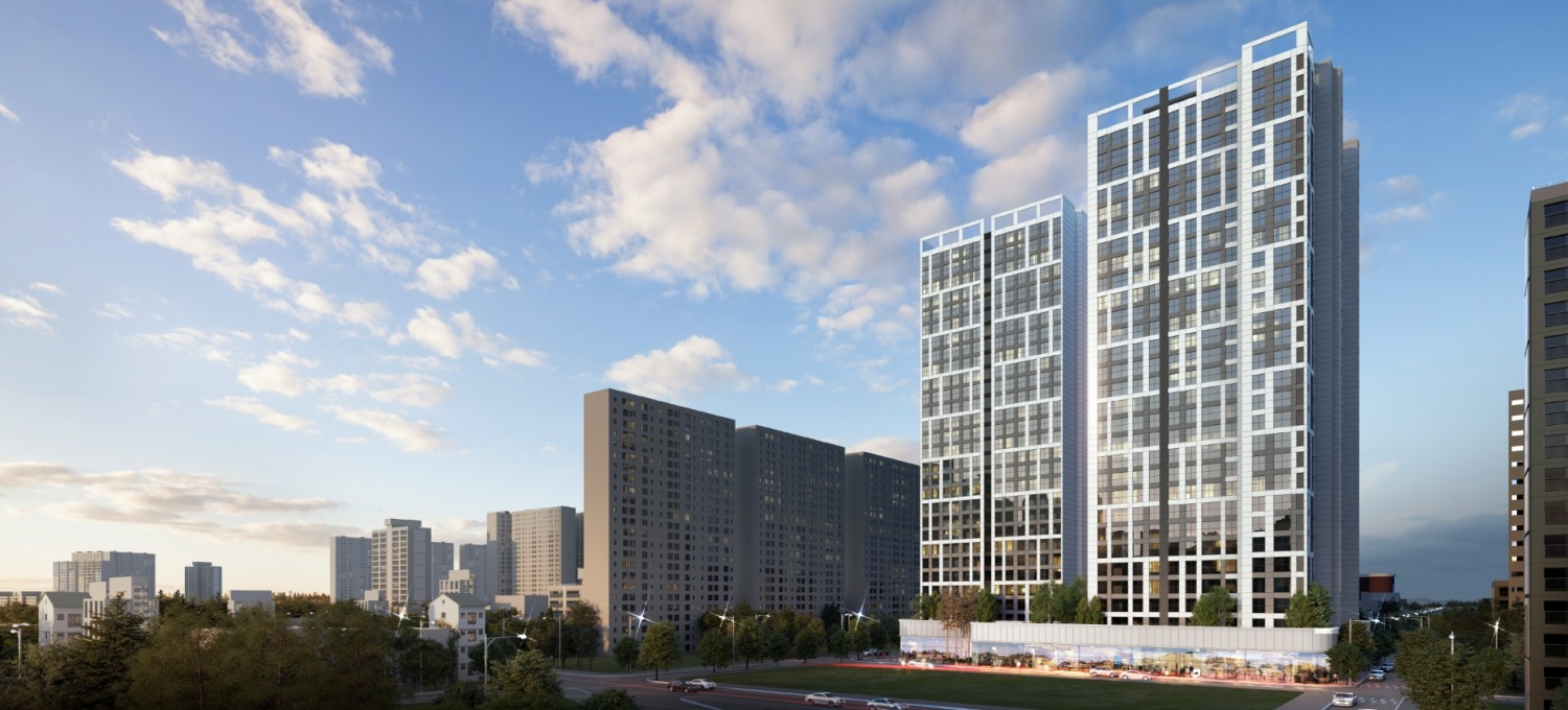 명학시장구역 가로주택정비사업 투시도.(사진=중흥토건)