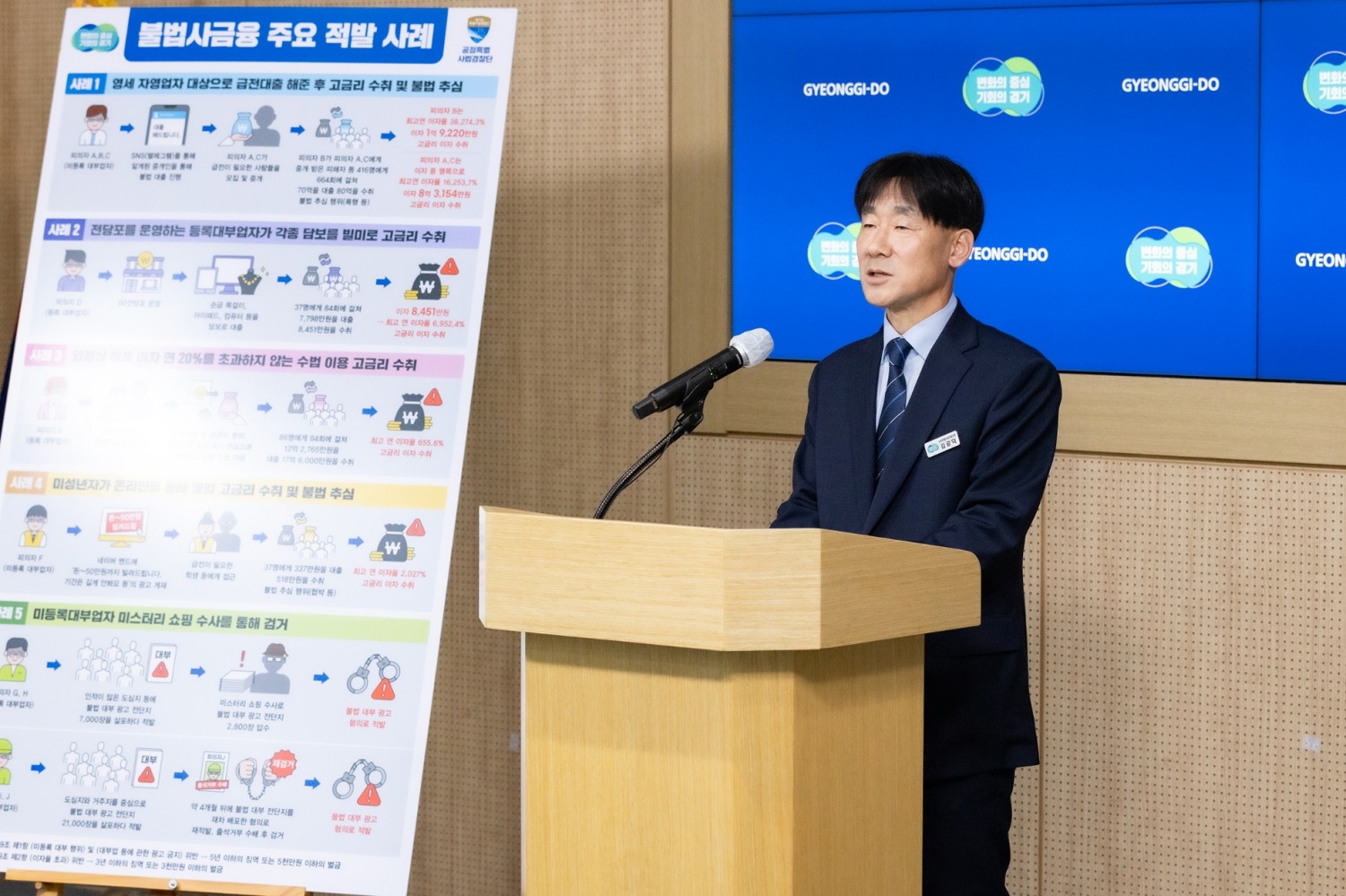 불법사금융 수사결과 발표 기자회견