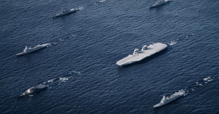 HD현대중공업이 MADEX 2023에서 최초 공개한 차세대 함정들의 조감도. 사진=HD현대중공업