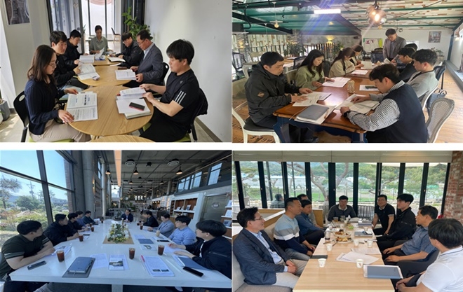 (사진위부터 시계방향) 서부권/중부권/남부권/동부권 현장학습모임 모습.(사진제공=경남경찰청)