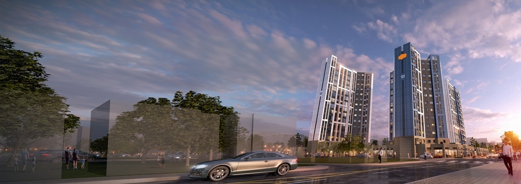 서울 강동구 암사동 가로주택정비사업 투시도.(사진=DL건설)