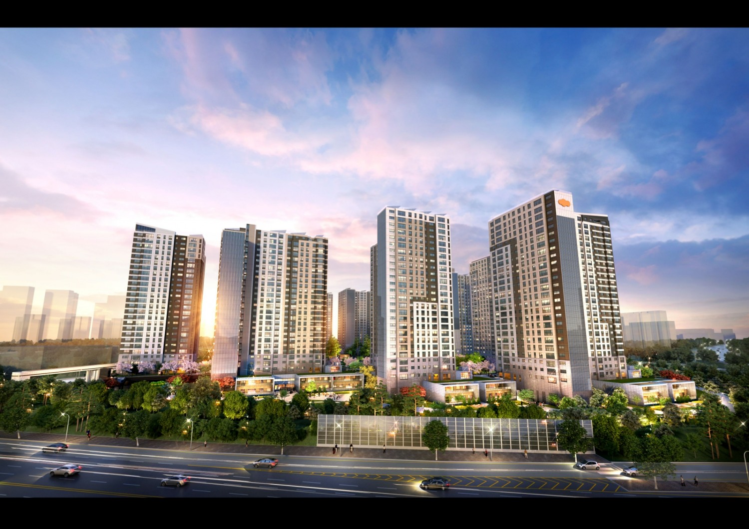 e편한세상 검단 웰카운티 단지 투시도.(사진=DL이앤씨)