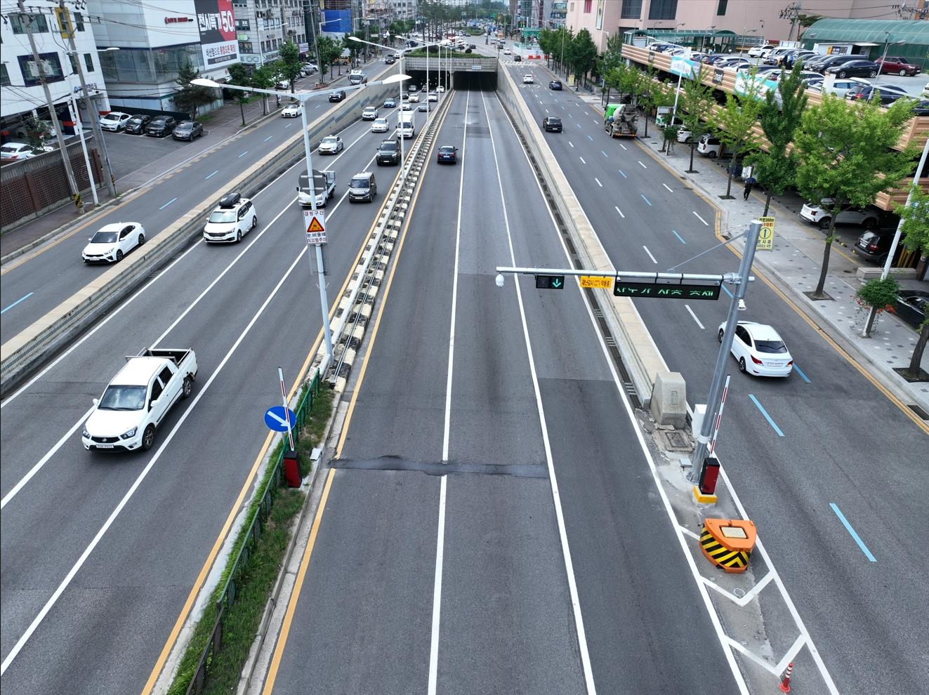 침수우려 지하차도 자동차단시설(상행선)
