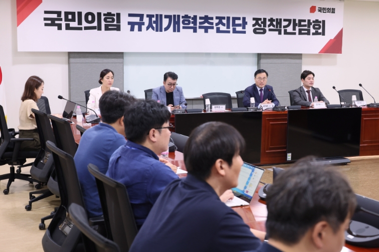 지난 9월 7일 국회 의원회관에서 열린 국민의힘 규제개혁추진단 스타트업 정책간담회에서 홍석준 규제개혁추진단장이 발언하고 있다. (사진=연합뉴스)