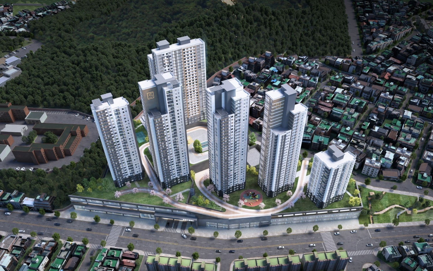 인천 송월구역 재개발사업 조감도.(사진=중흥그룹)