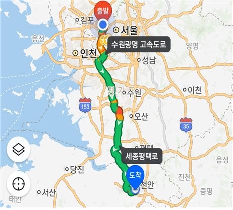 우회도로보다는 내비게이션에서 정체 예측수요를 감안하여 출발하고 정체 시간은 가급적 피한다. (제공=자동차10년타기시민연합)