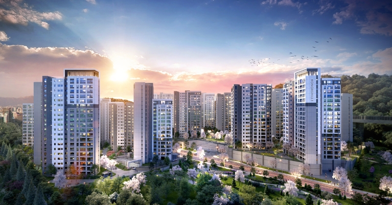 장흥역 경남아너스빌 북한산뷰 투시도. 사진=SM그룹