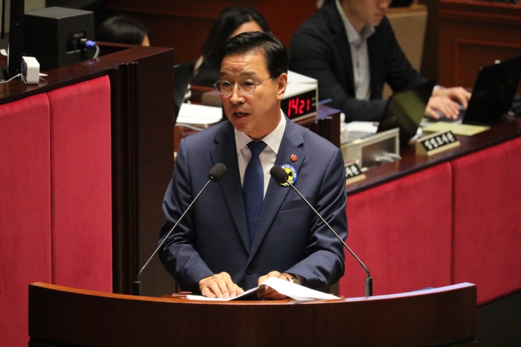 더불어민주당 위성곤 국회의원( 제주 서귀포시)이 지난 8월 30일 국회 예산결산특별위원회에서 종합정책질의를 하고 있다. (사진=의원실)