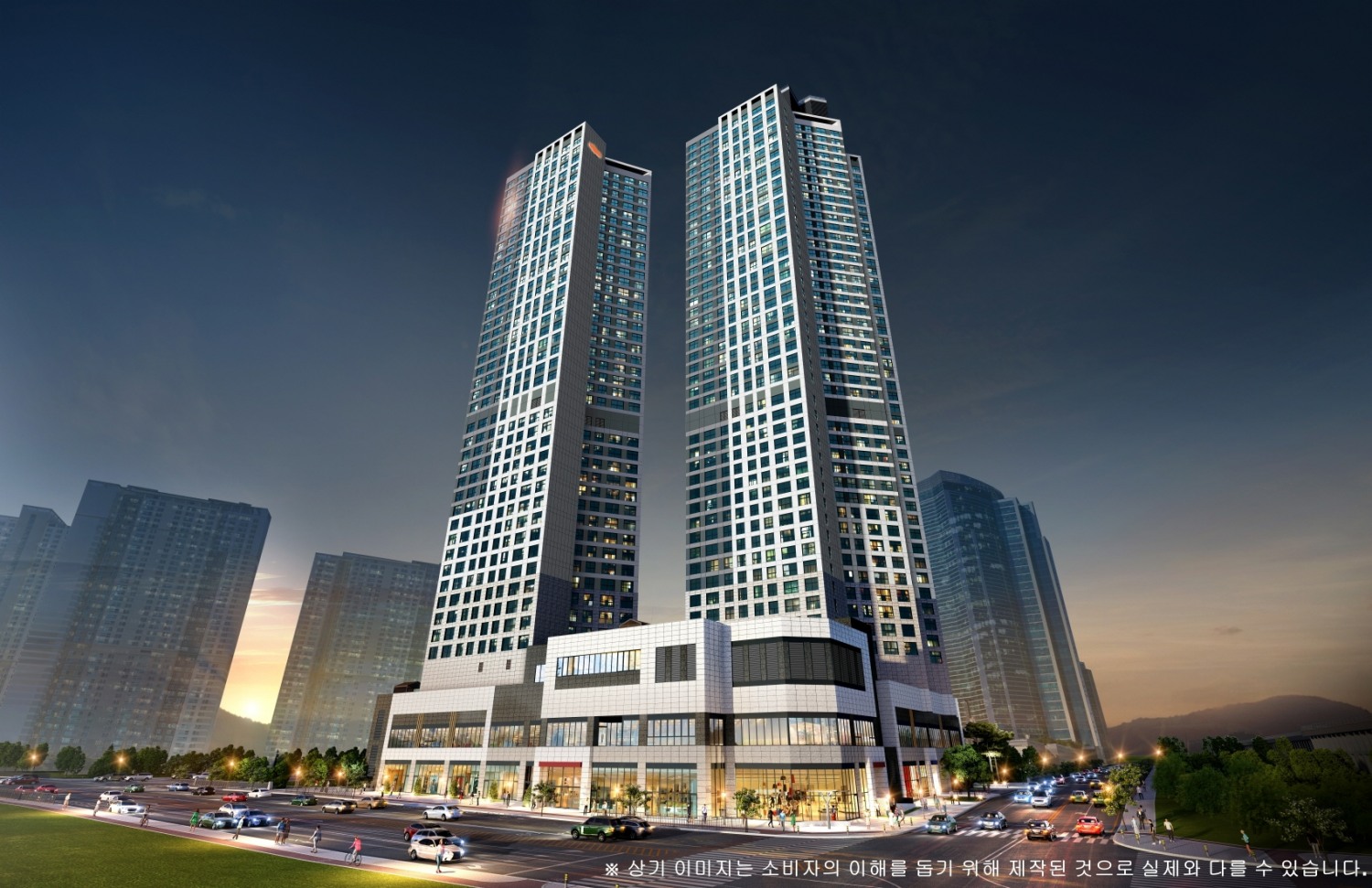 e편한세상 시티 천안아산역 투시도.(사진=DL건설)