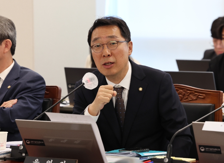 더불어민주당 윤영찬 의원이 지난 11일 정부 세종청사에서 열린 국회 과방위 국정감사에서 의사진행 발언을 하고 있다. (사진=연합합뉴스)