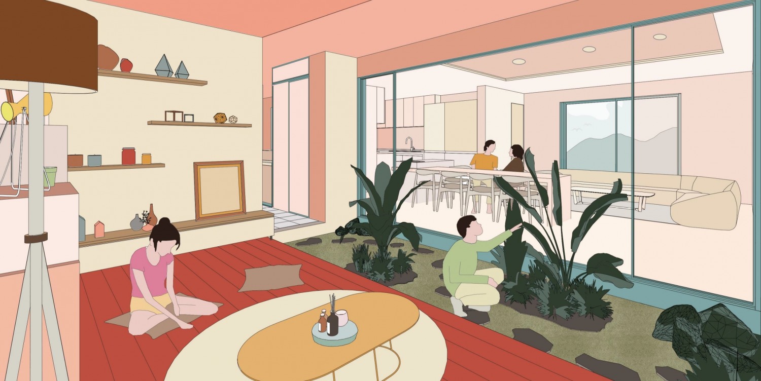 롯데건설이 제안한 주거평면 이고스페이스(Ego-Space) 이미지.(사진=롯데건설)