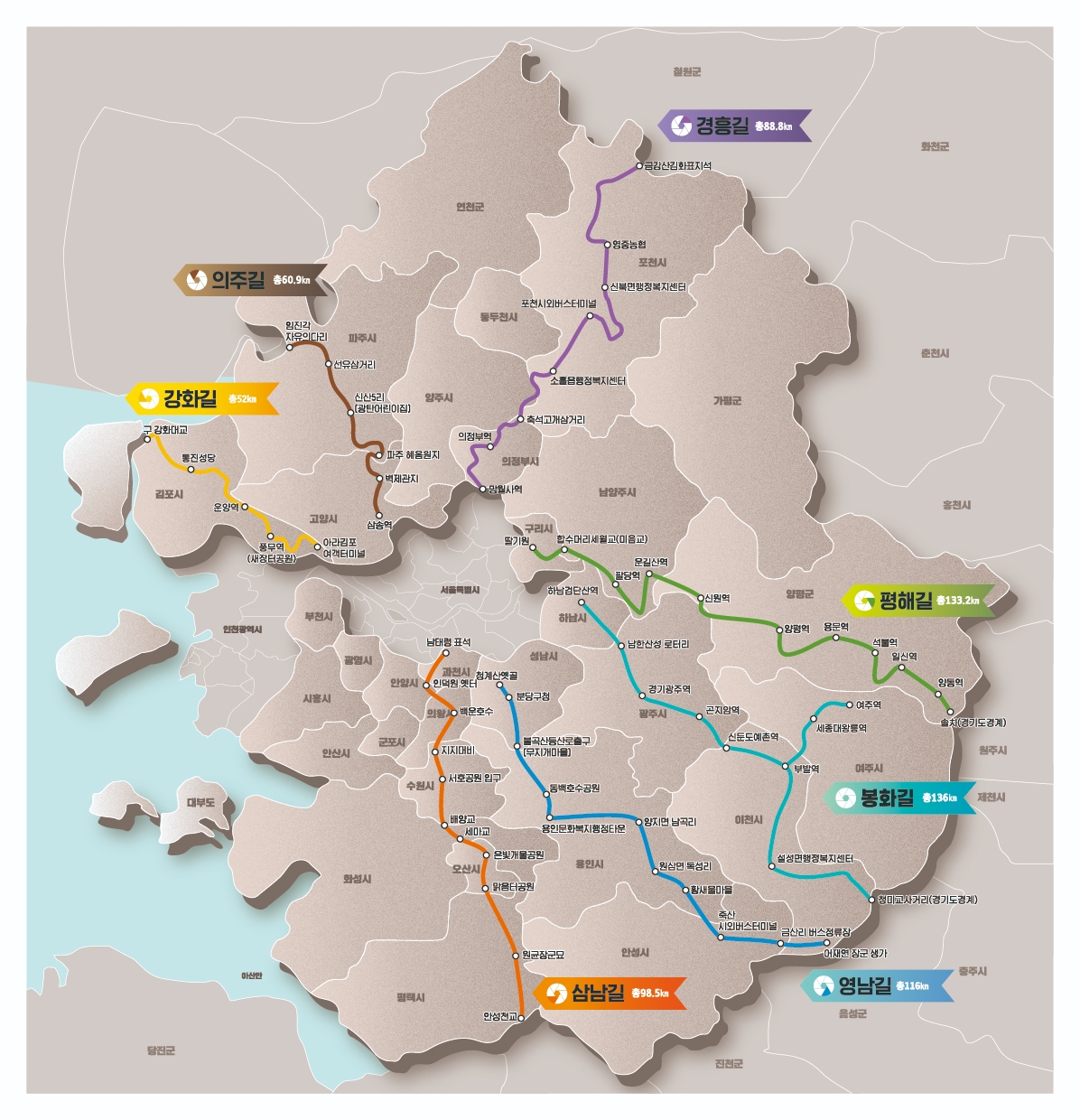 경기옛길 전도