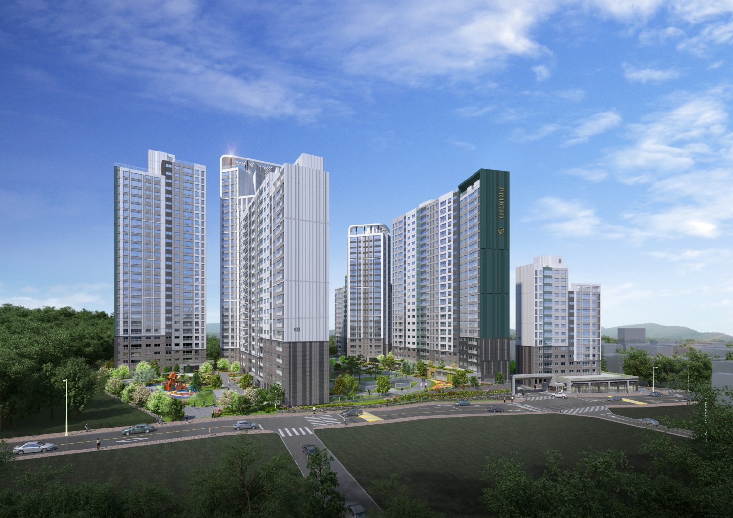 논산 푸르지오 더 퍼스트 투시도.