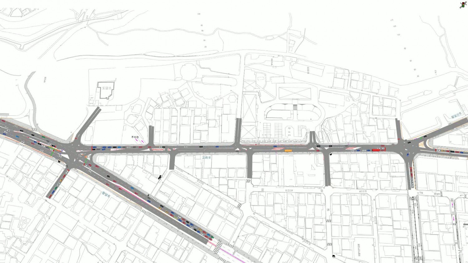 수원 병무청 가변차로 구간 시뮬레이션