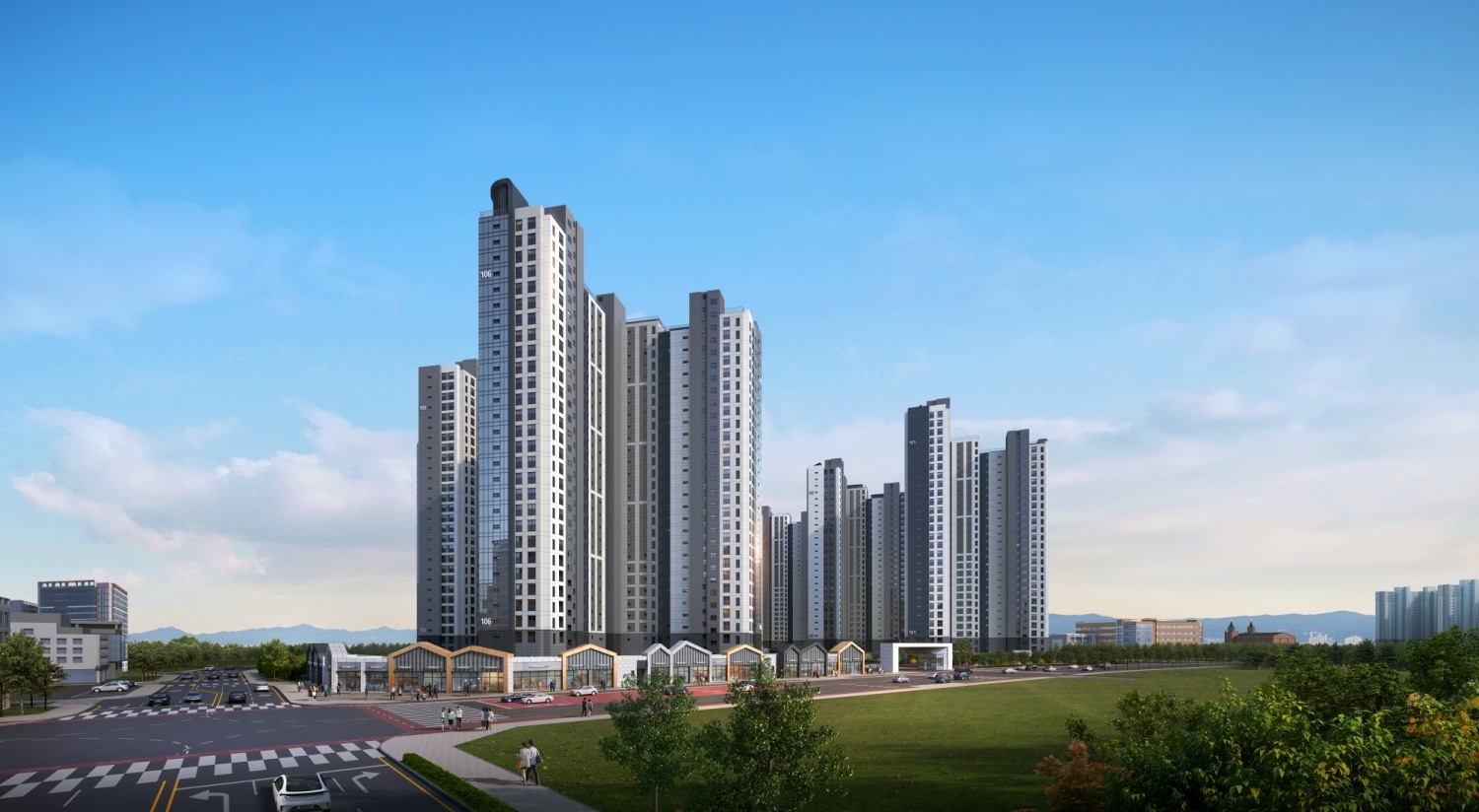 고양 장항지구 B1블럭 제일풍경채 주경투시도