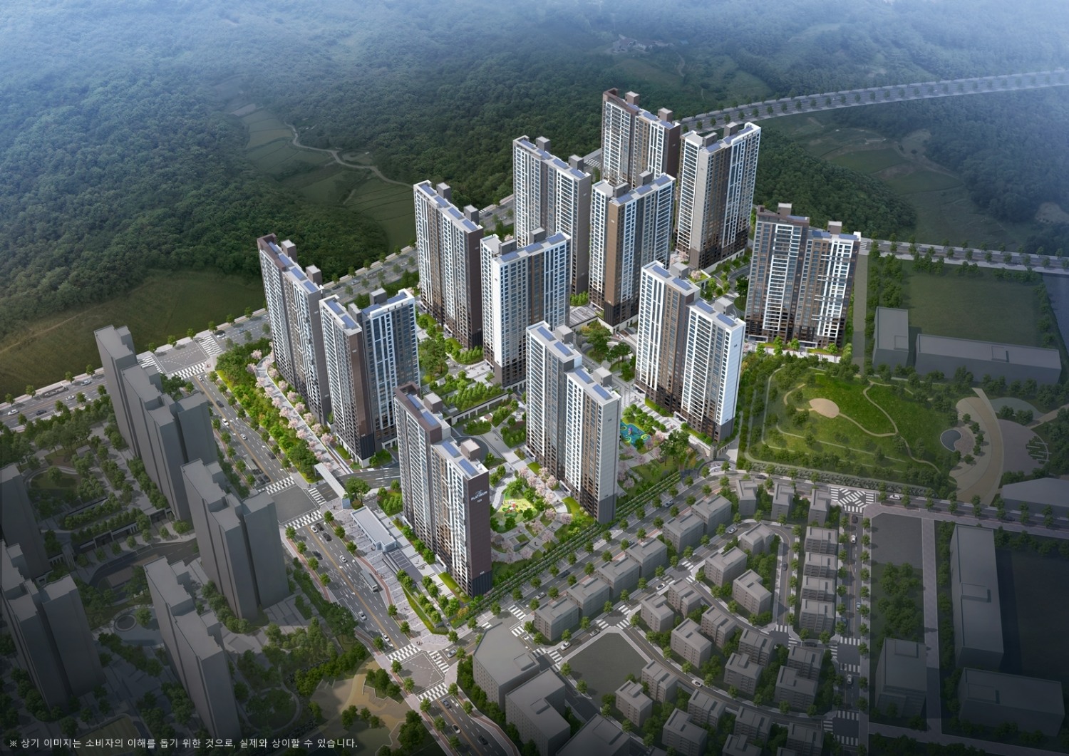 지제역 반도체밸리 쌍용 더 플래티넘 조감도.(사진=쌍용건설)