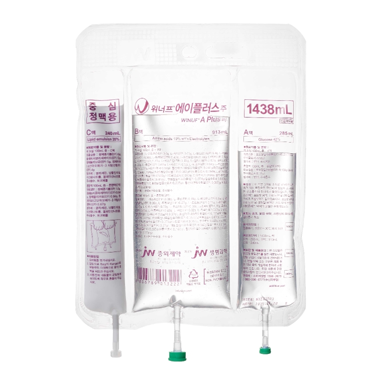 JW중외제약, 고아미노산 종합영양수액제 ‘위너프에이플러스주’ 출시