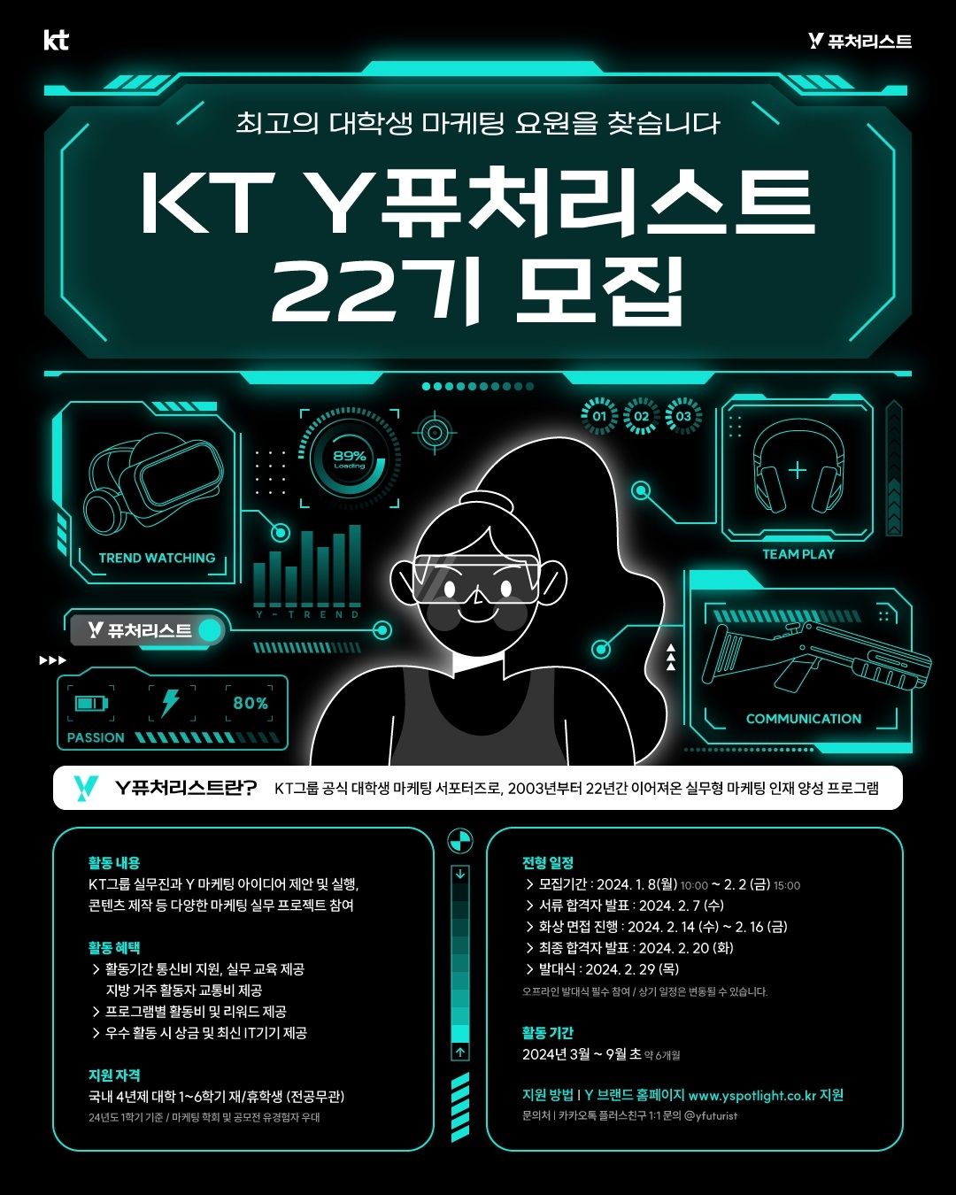 KT ‘Y퓨처리스트 22기’ 모집 실시