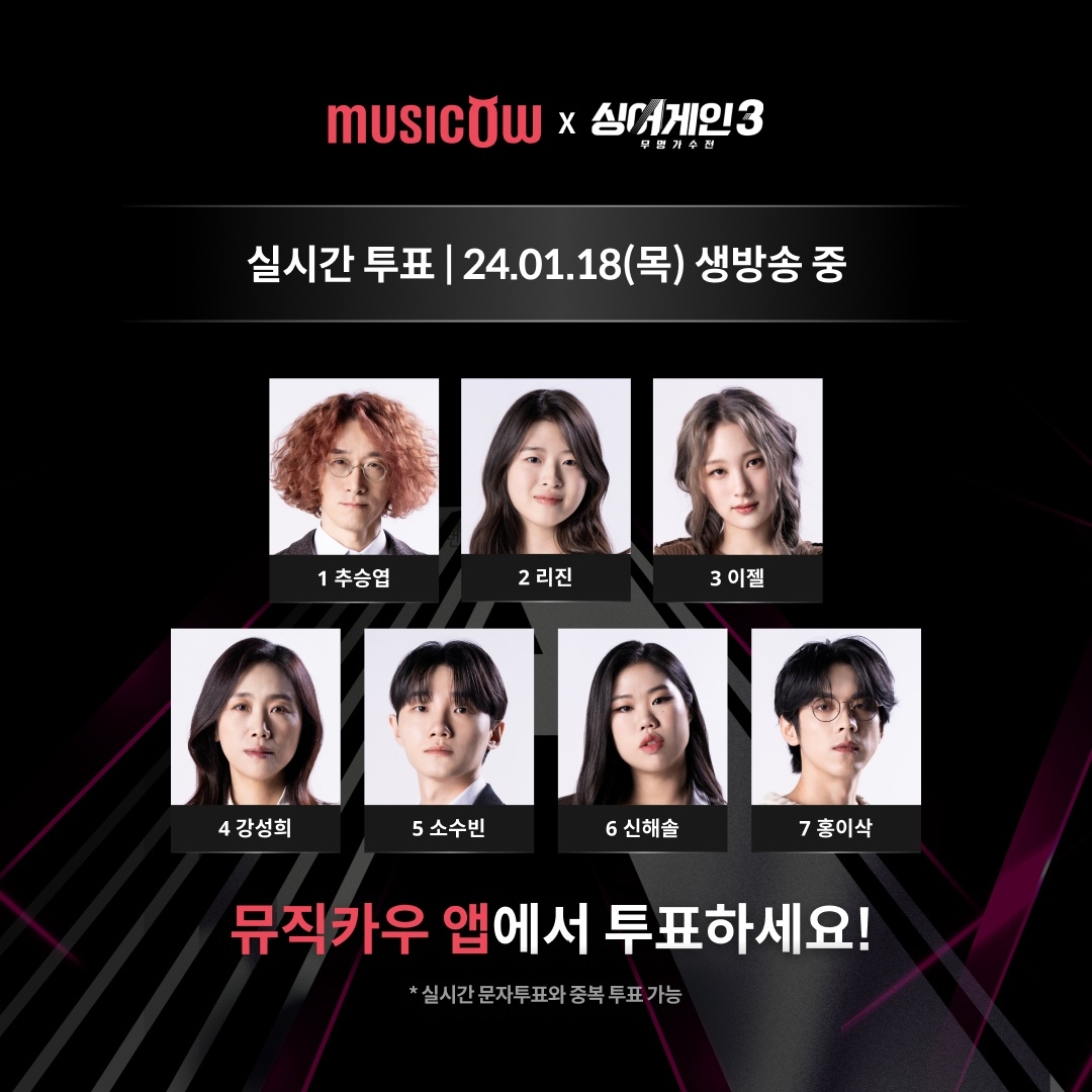 뮤직카우, 싱어게인3 파이널 온라인 실시간 투표 ‘단독’ 진행