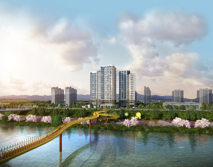'장성 남양휴튼 리버파크' 투시도.(사진=남양건설)