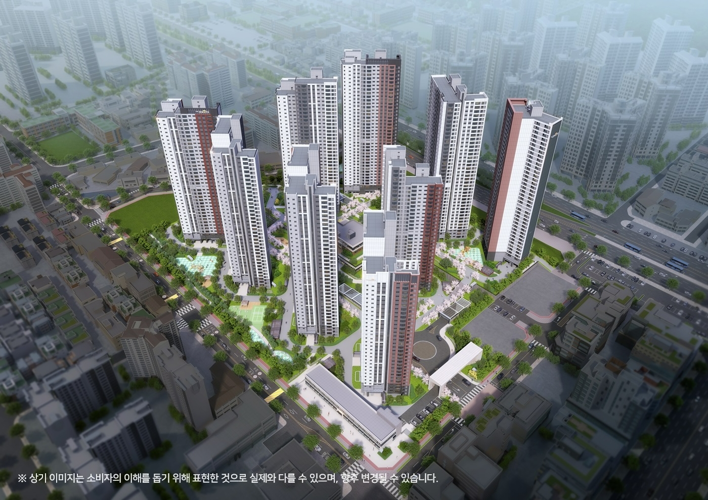 두산위브더제니스 센트럴 계양 조감도.(사진=두산건설)