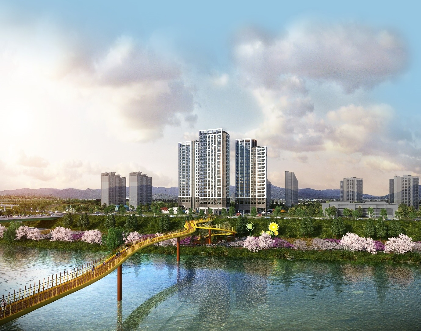 '장성 남양휴튼 리버파크 투시도' (사진= 남양건설)