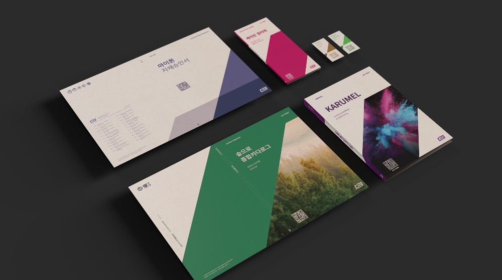 재활용·친환경 디자인 표준이 적용된 홍보물.(사진=KCC)