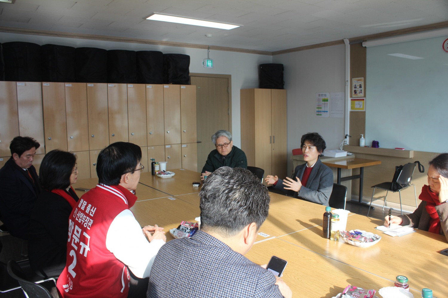 에이블 장애인직업적응훈련센터에 방문한 국민의힘 방문규 수원병 후보 (사진=후보 측)