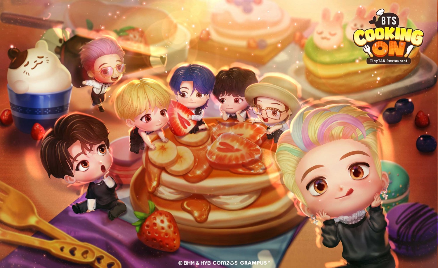컴투스 신작 ‘BTS 쿠킹온: 타이니탄 레스토랑’ 원스토어 사전 예약 시작