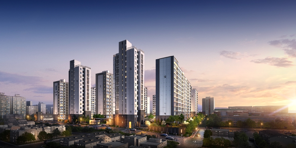 더샵 둔촌포레 투시도.(사진=포스코이앤씨)