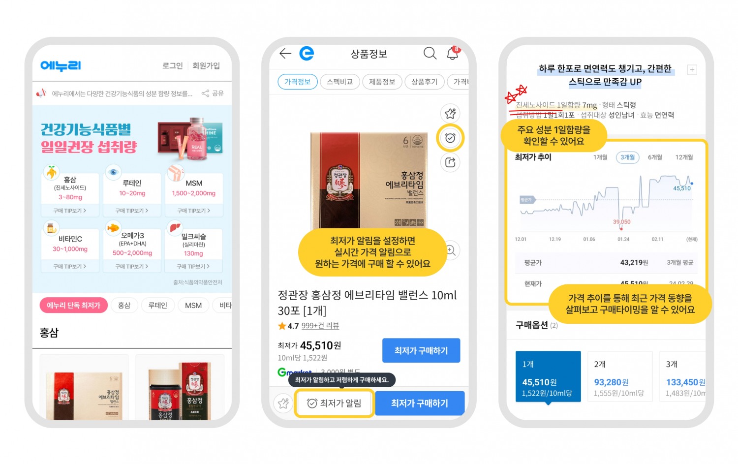 에누리 가격비교, 건강기능식품 구매가이드형 기획전 실시