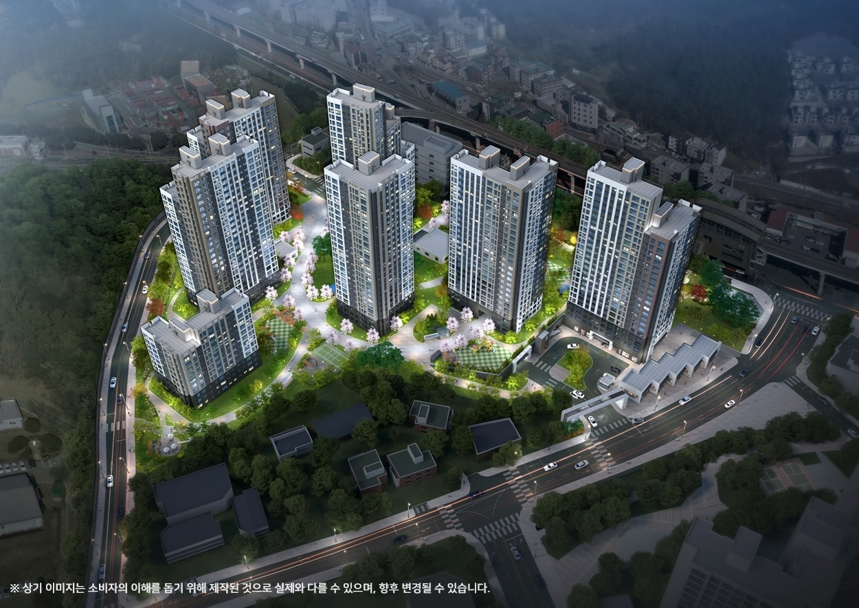 두산위브더제니스 센트럴 용인 조감도.