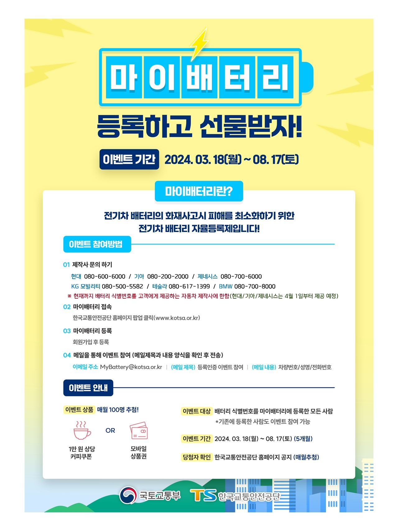 마이배터리 이벤트 홍보 포스터.(사진=한국교통안전공단)