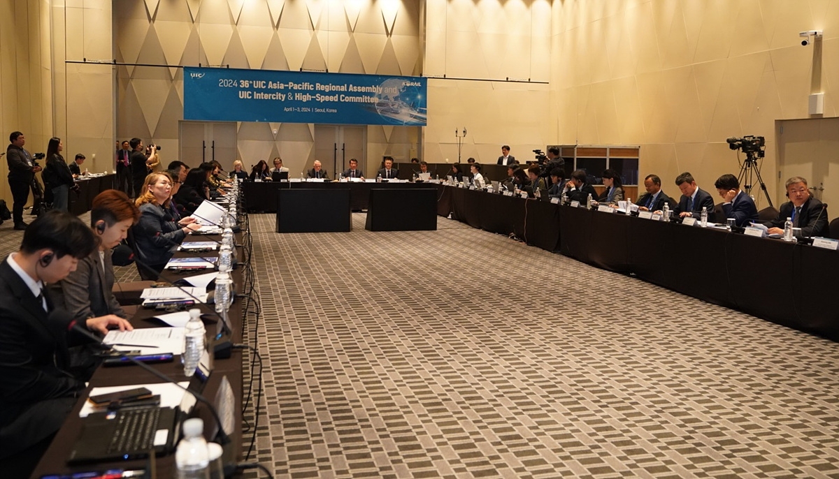 코레일이 3일 오전 서울 드래곤시티호텔에서 ‘제36차 국제철도연맹(UIC) 아태지역총회’를 개최했다.(사진=코레일)