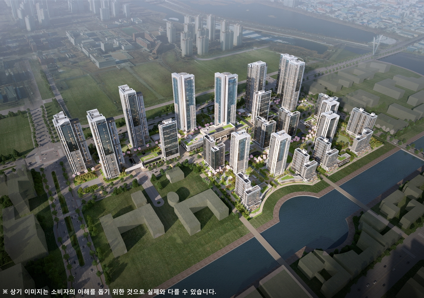 송도자이풍경채 그라노블 조감도.