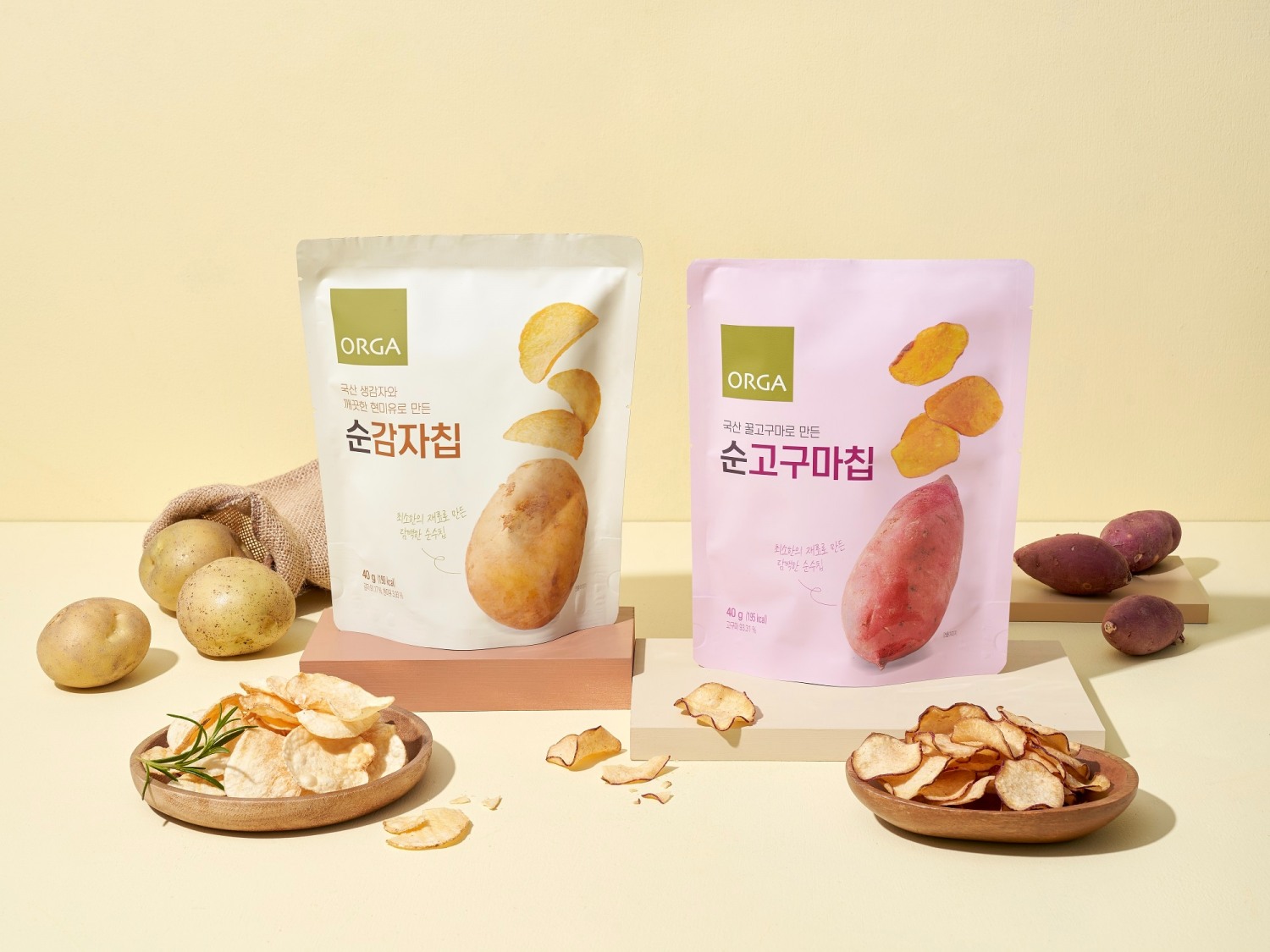풀무원 올가홀푸드, ‘순감자칩∙순고구마칩’ 선보여