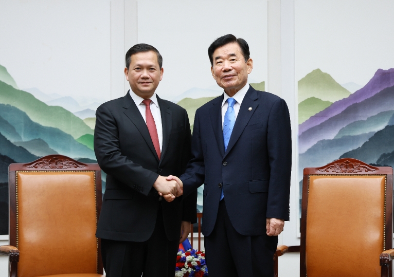 김진표 의장, 훈 마넷 캄보디아 총리 접견