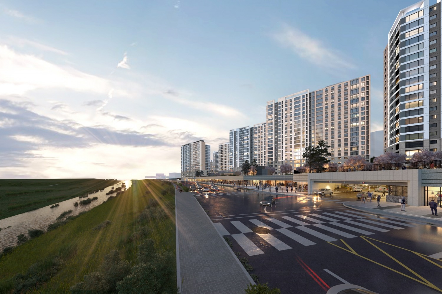 운정자이 퍼스트시티 단지내상가 투시도.(사진=GS건설)