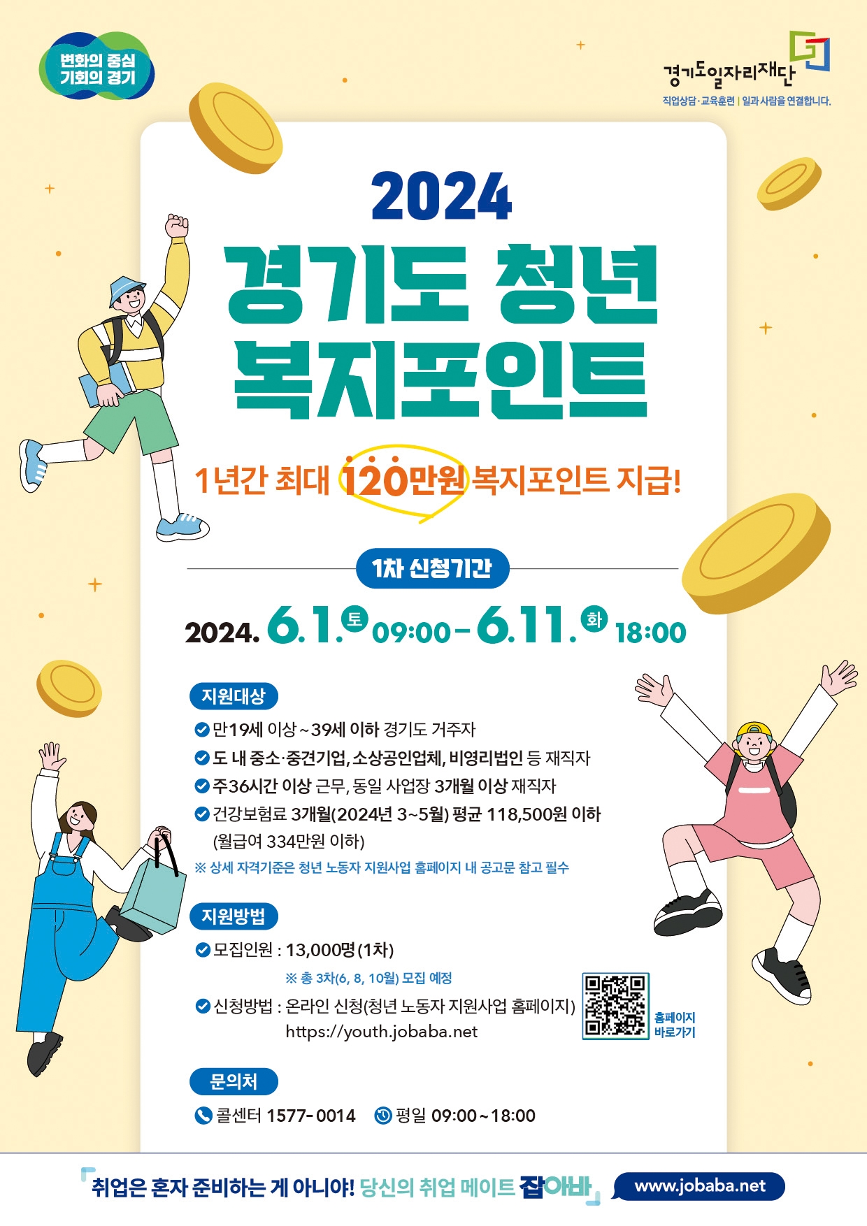 청년 복지포인트 사업 포스터