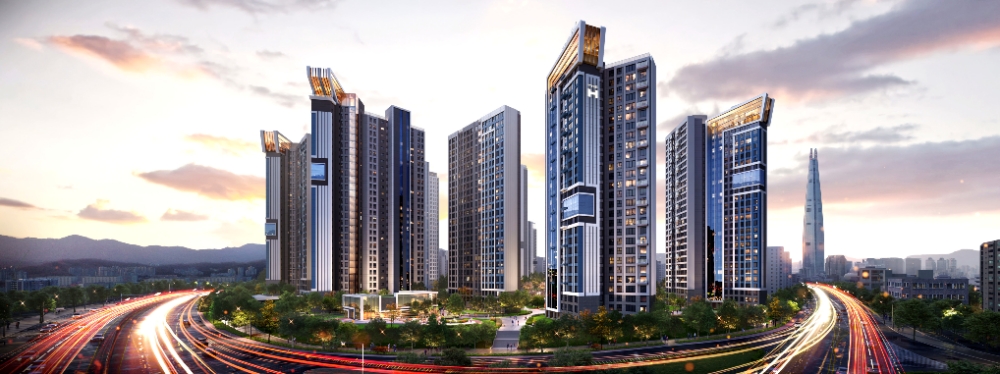 가락삼익맨숀 재건축사업 투시도.(사진=현대건설)