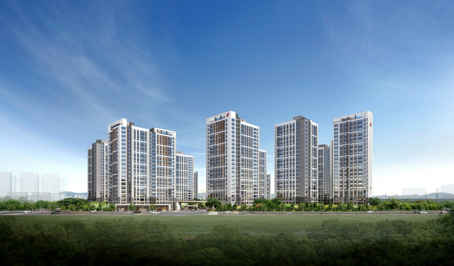 힐스테이트 오산더클래스 투시도.(사진=현대엔지니어링)