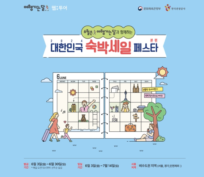 웹투어, 숙박세일페스타 참여.. 할인쿠폰에 자체행사 진행