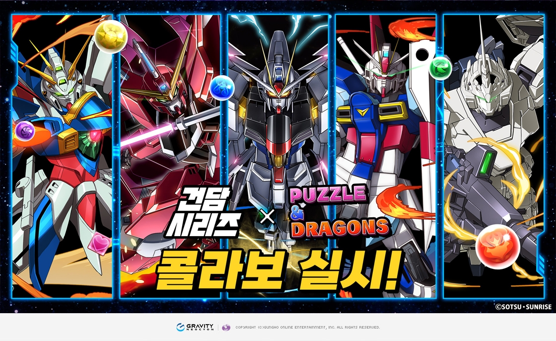 그라비티 네오싸이언 ‘퍼즐앤드래곤’, ‘건담 시리즈’와 콜라보 진행