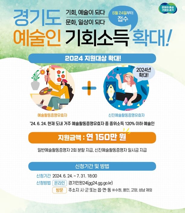 예술인 기회소득 홍보물