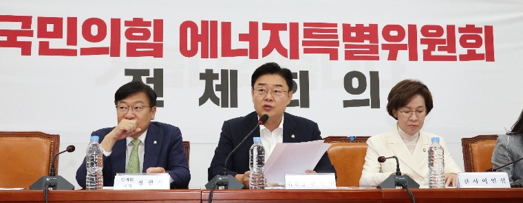 국힘 김성원 (가운데) 에너지특위위원장 (사진=연합뉴스)