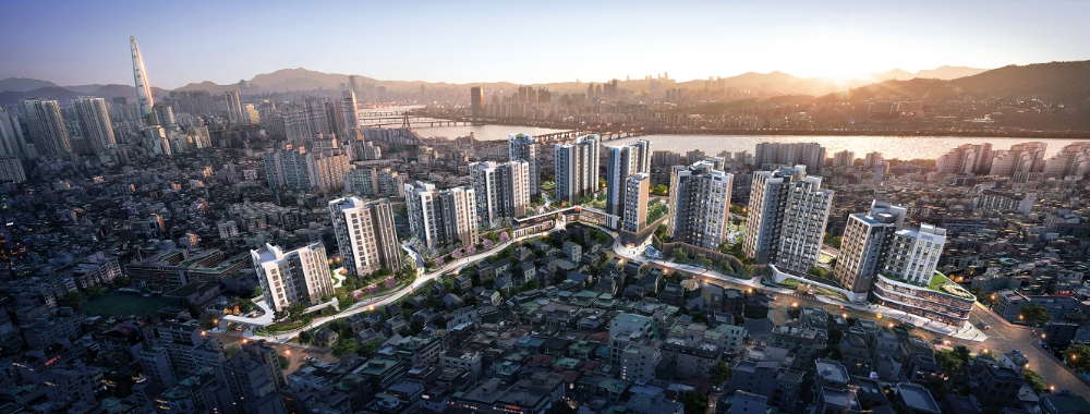 천호우성아파트 재건축정비사업 조감도.(사진=롯데건설)