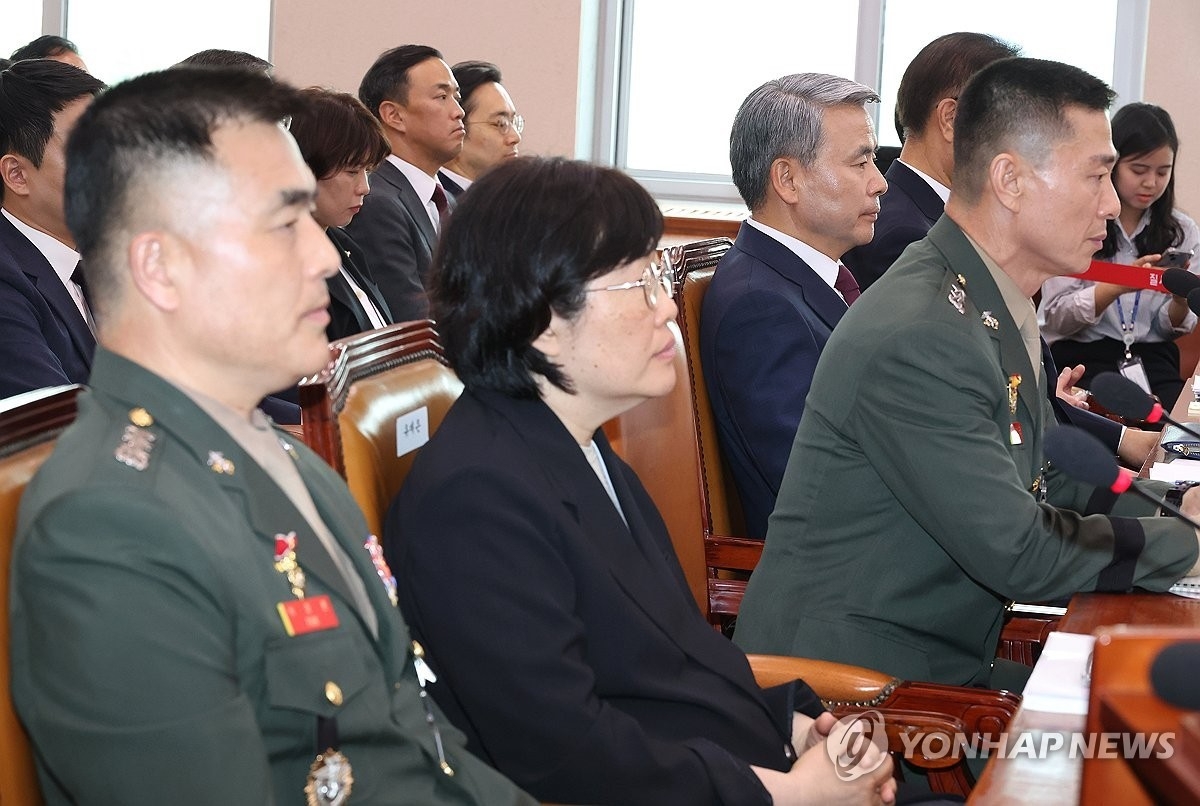 순직 해병 진상규명' 법사위 출석한 증인들.(사진=연합뉴스)