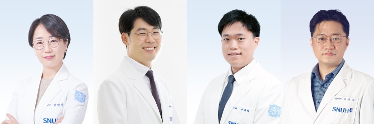 (좌측부터) 순환기내과 윤연이, 조영진, 박지석 교수, 응급의학과 김중희 교수. 사진=분당서울대병원