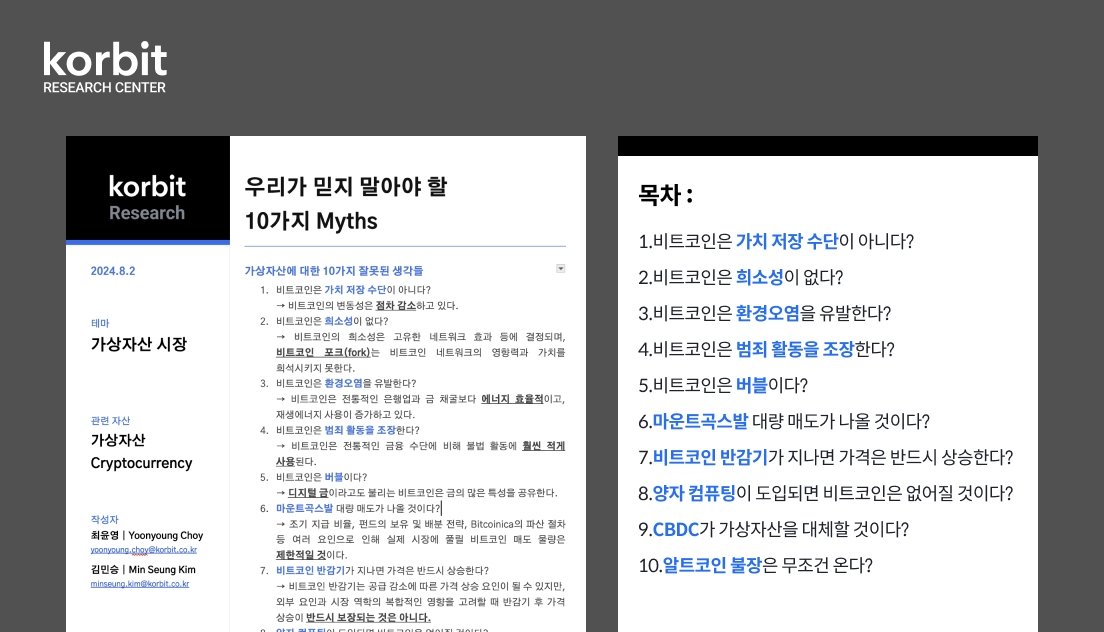 코빗 리서치센터, ‘우리가 믿지 말아야 할 10가지 Myths’ 보고서 공개